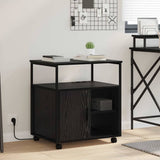 vidaXL Kast met Oplaadstation Zwart Eiken 61 x 46 x 67 cm Bewerkt hout