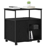 vidaXL Kast met Oplaadstation Zwart Eiken 61 x 46 x 67 cm Bewerkt hout