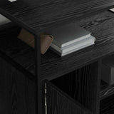 vidaXL Kast met Oplaadstation Zwart Eiken 61 x 46 x 67 cm Bewerkt hout