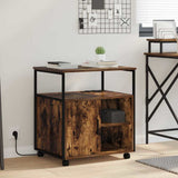 vidaXL Kast met Oplaadstation Zwart Eiken 61 x 46 x 67 cm Bewerkt hout