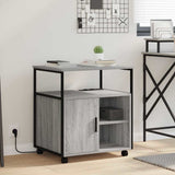 vidaXL Kast met Oplaadstation Zwart Eiken 61 x 46 x 67 cm Bewerkt hout