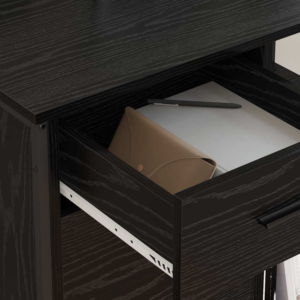 vidaXL Kast met Oplaadstation Zwart Eiken 76 x 41 x 72 cm Bewerkt hout