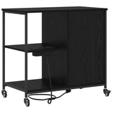 vidaXL Kast met Oplaadstation Zwart Eiken 76 x 41 x 72 cm Bewerkt hout