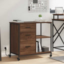 vidaXL Kast met Oplaadstation Zwart Eiken 76 x 41 x 72 cm Bewerkt hout