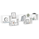 vidaXL Wall Shelf Cube 5 Compartments Engineered Wood White