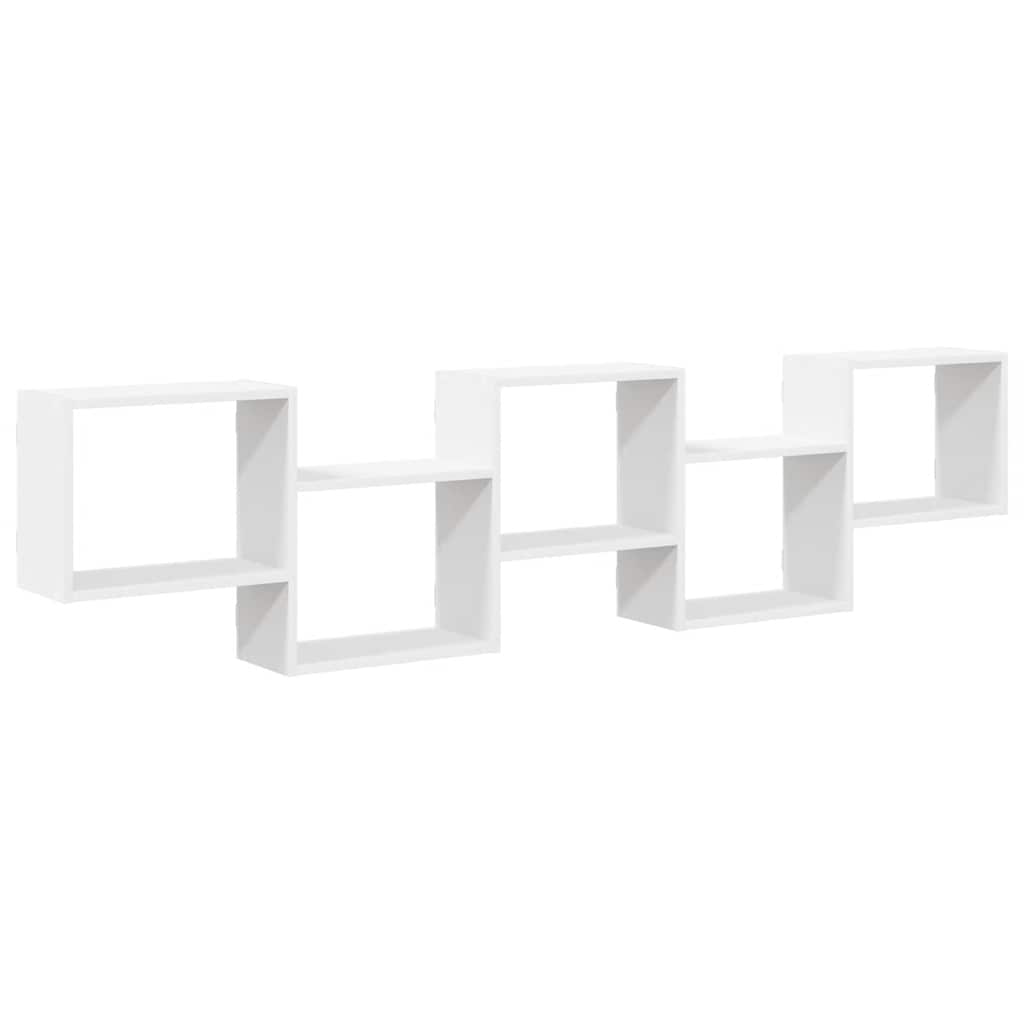 vidaXL Wall Shelf Cube 5 Compartments Engineered Wood White
