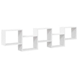 vidaXL Wall Shelf Cube 5 Compartments Engineered Wood White