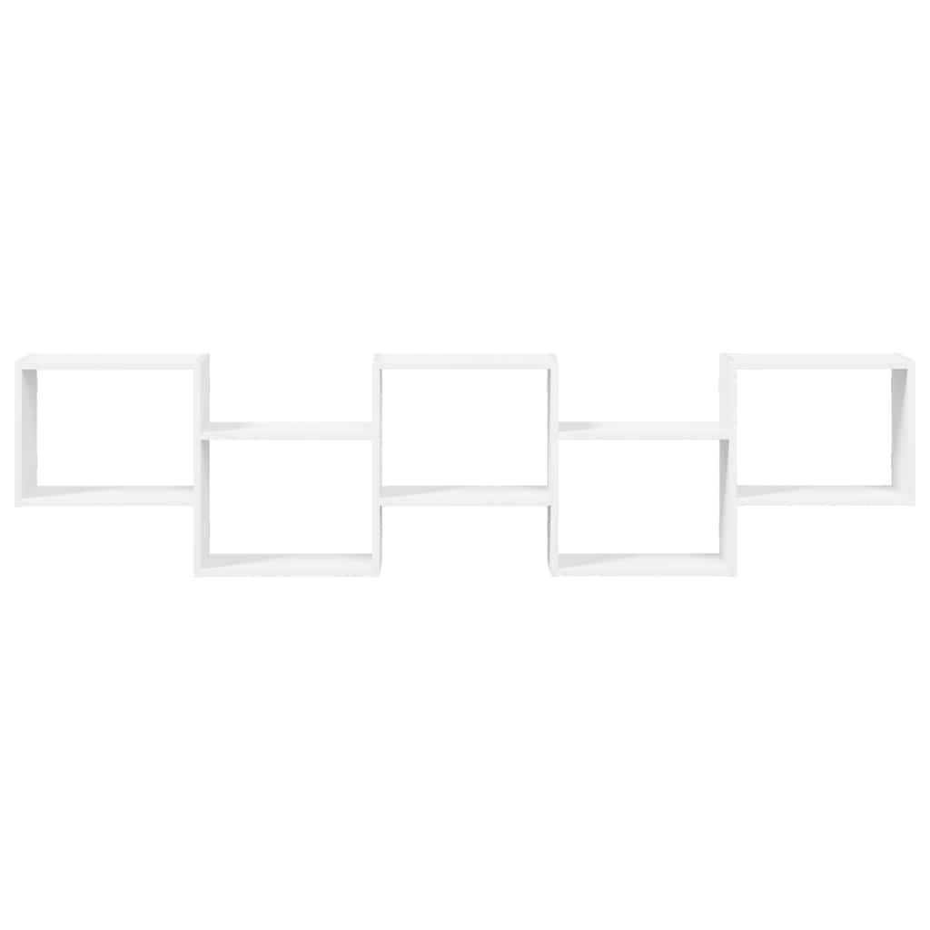 vidaXL Wall Shelf Cube 5 Compartments Engineered Wood White
