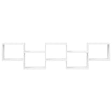 vidaXL Wall Shelf Cube 5 Compartments Engineered Wood White