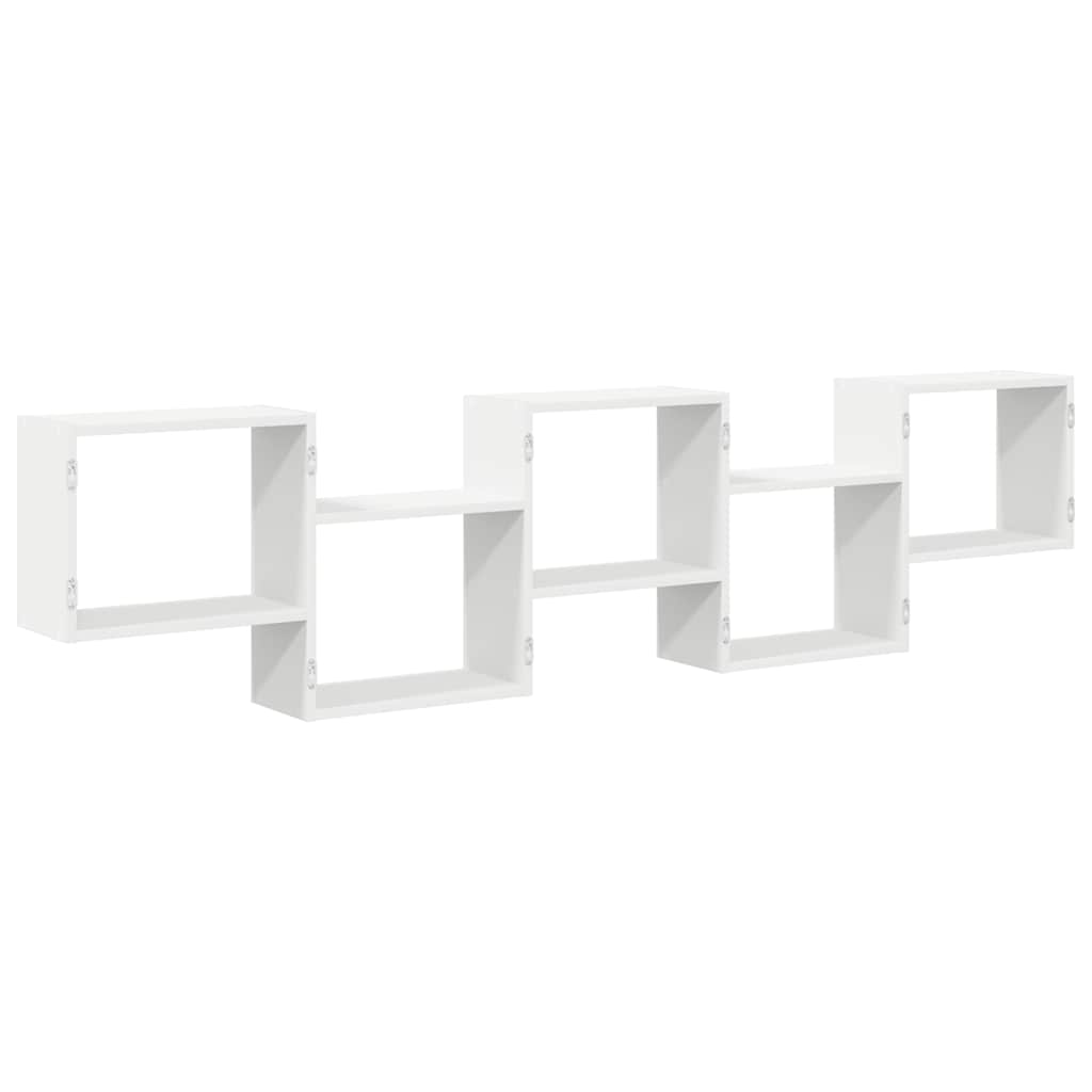 vidaXL Wall Shelf Cube 5 Compartments Engineered Wood White
