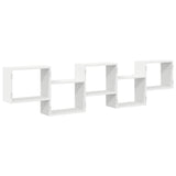 vidaXL Wall Shelf Cube 5 Compartments Engineered Wood White