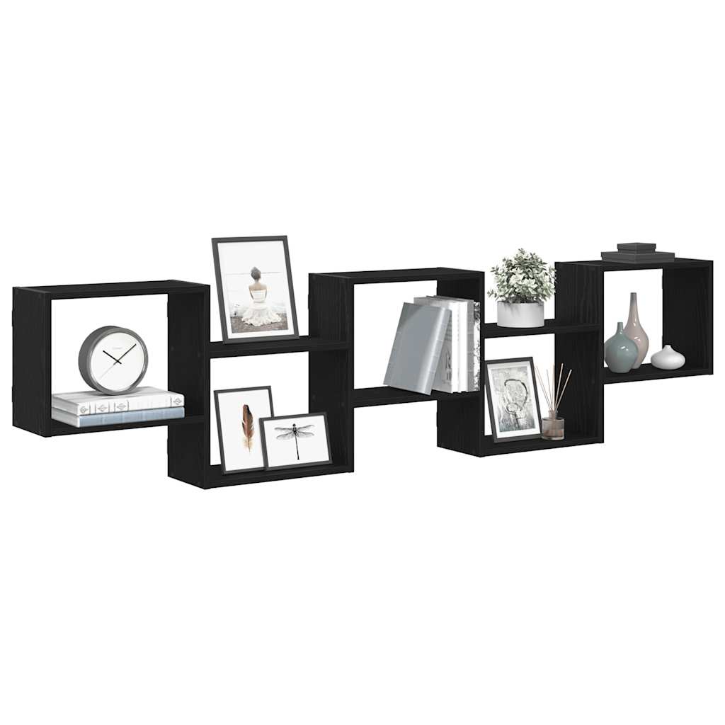 vidaXL Wall Shelf Cube 5 Compartments Engineered Wood White