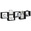 vidaXL Wall Shelf Cube 5 Compartments Engineered Wood White