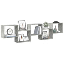 vidaXL Wall Shelf Cube 5 Compartments Engineered Wood White