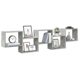 vidaXL Wall Shelf Cube 5 Compartments Engineered Wood White