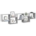 vidaXL Wall Shelf Cube 5 Compartments Engineered Wood White