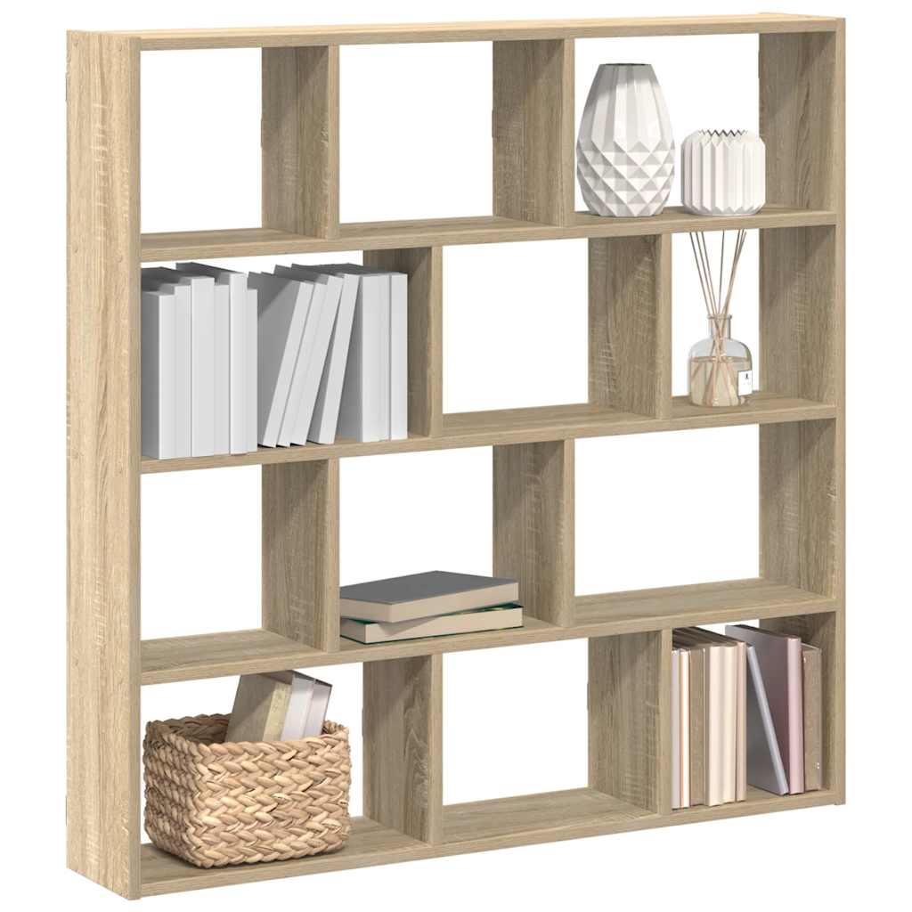 vidaXL Cube Wall Shelf with 12 Compartments Engineered Wood White