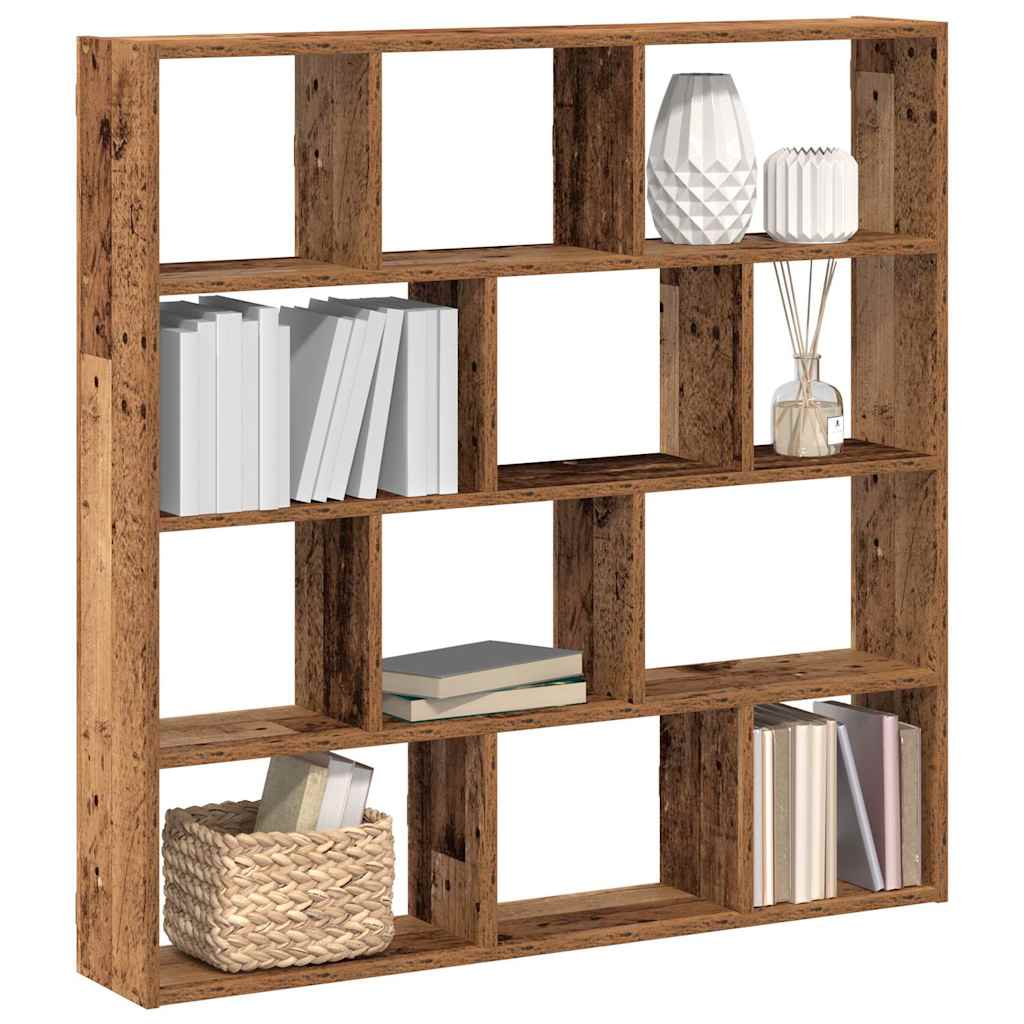 vidaXL Cube Wall Shelf with 12 Compartments Engineered Wood White