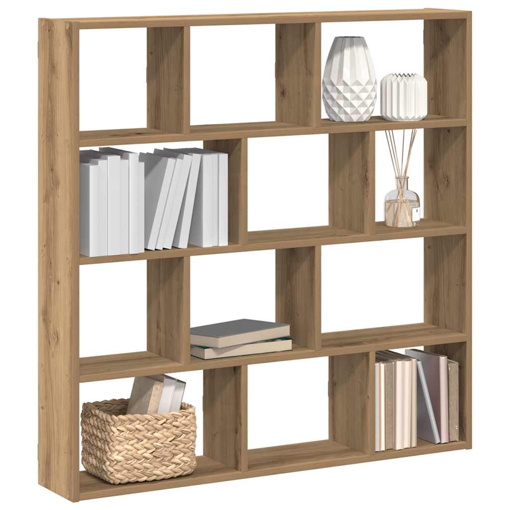 vidaXL Cube Wall Shelf with 12 Compartments Engineered Wood White