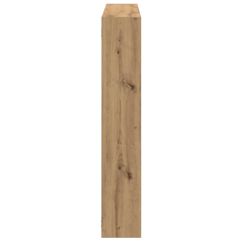 vidaXL Wandschap kubus 7 vakken bewerkt hout zwart