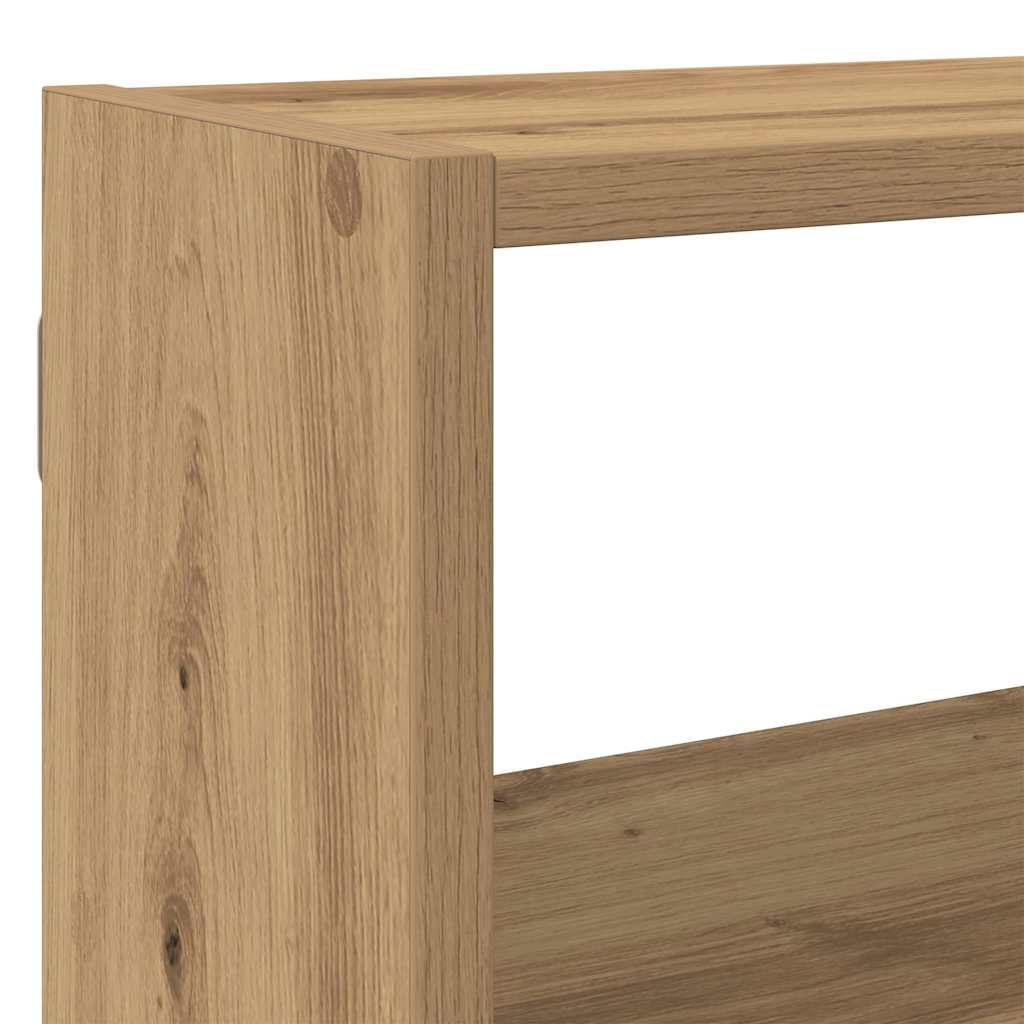 vidaXL Wandschap kubus 7 vakken bewerkt hout zwart