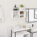 vidaXL Bathroom Wall Cabinet 60x25x30 cm Engineered Wood White