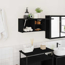 vidaXL Bathroom Wall Cabinet 60x25x30 cm Engineered Wood White