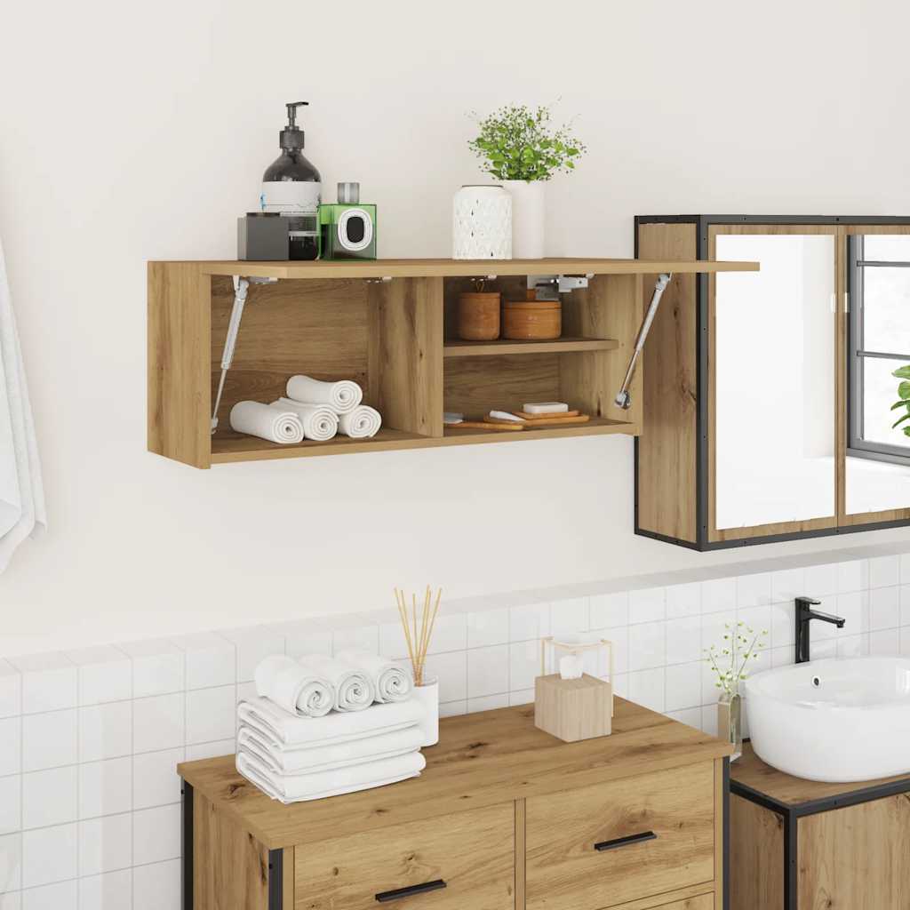 vidaXL Bathroom Wall Cabinet 60x25x30 cm Engineered Wood White