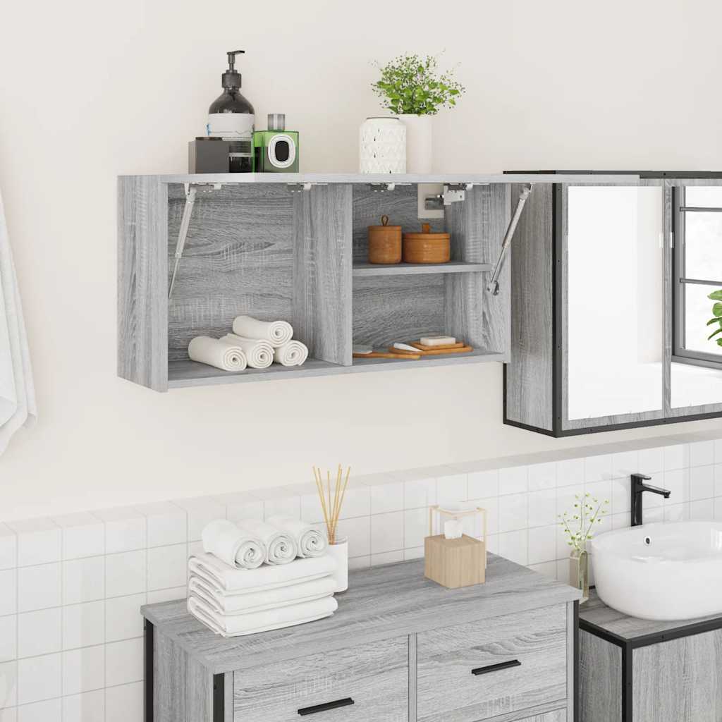 vidaXL Bathroom Wall Cabinet 60x25x30 cm Engineered Wood White