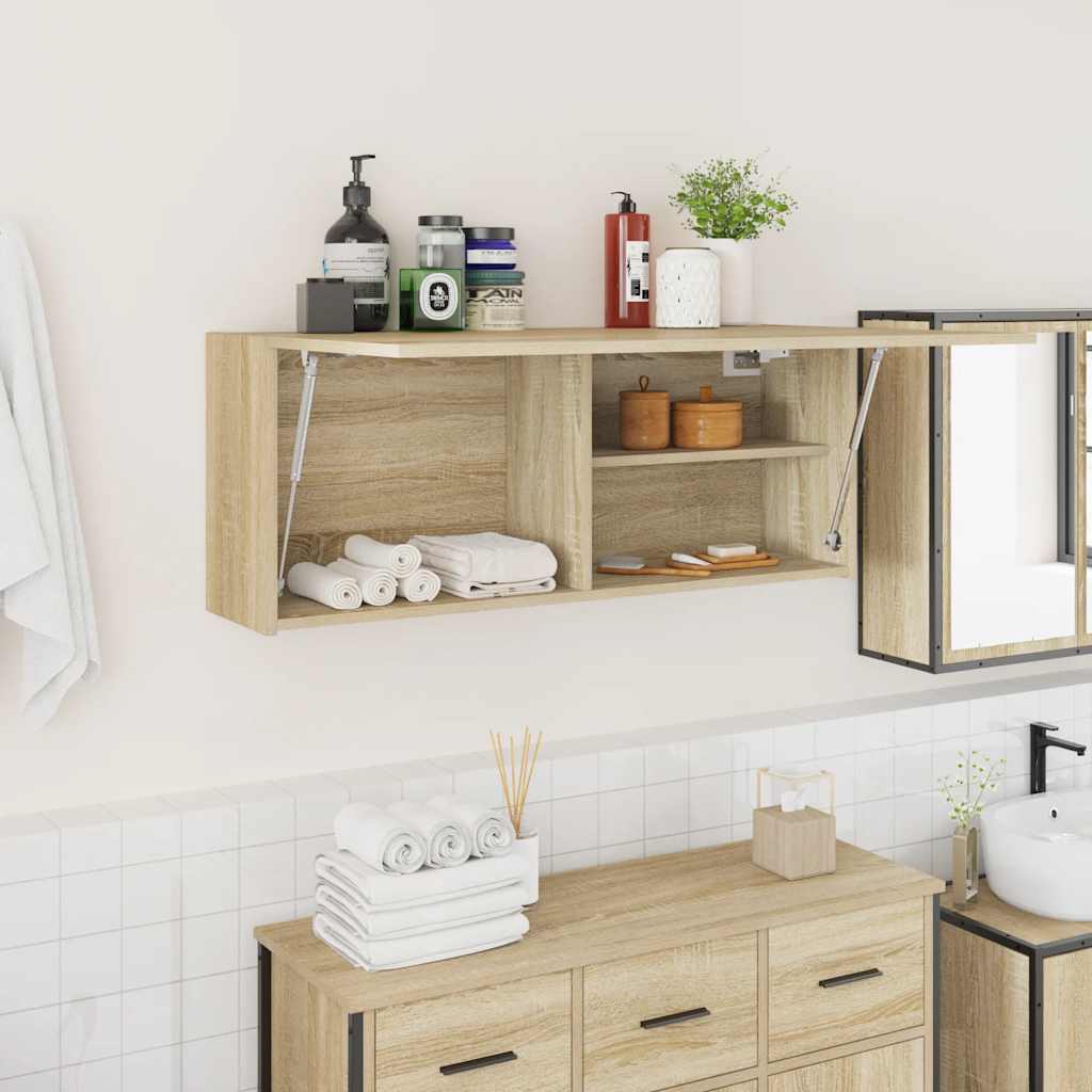 vidaXL Bathroom Wall Cabinet 60x25x30 cm Engineered Wood White