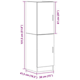 vidaXL Keukenkast 38x41,5x131,5 cm bewerkt hout wit
