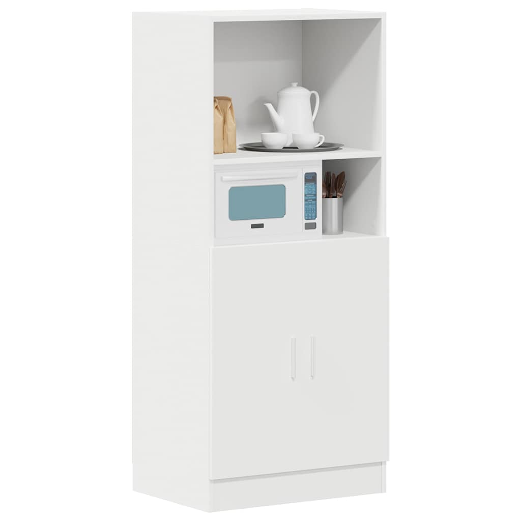 vidaXL Keukenkast 57x41,5x131,5 cm bewerkt hout wit
