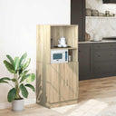 vidaXL Keukenkast 57x41,5x131,5 cm bewerkt hout wit