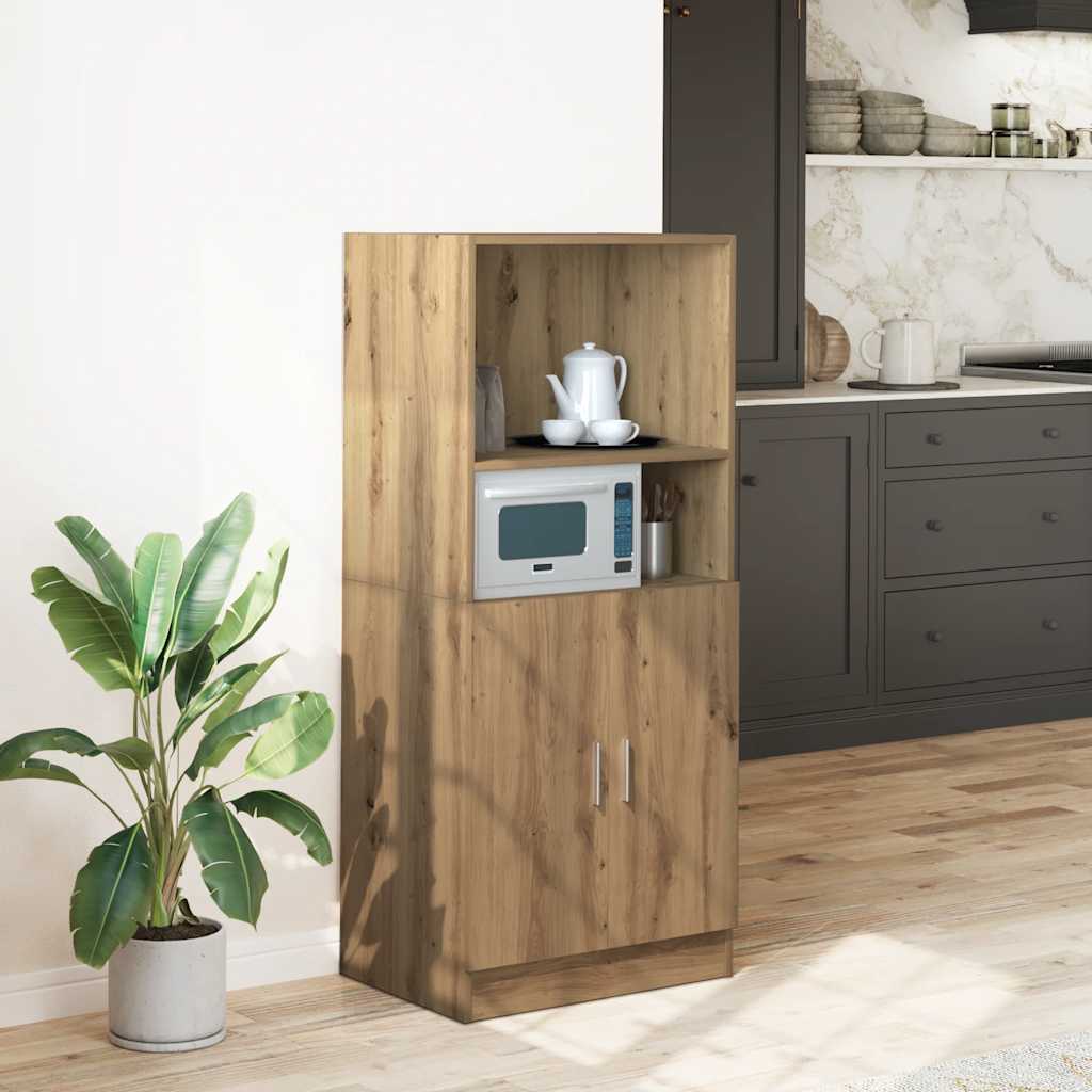vidaXL Keukenkast 57x41,5x131,5 cm bewerkt hout wit