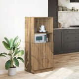 vidaXL Keukenkast 57x41,5x131,5 cm bewerkt hout wit