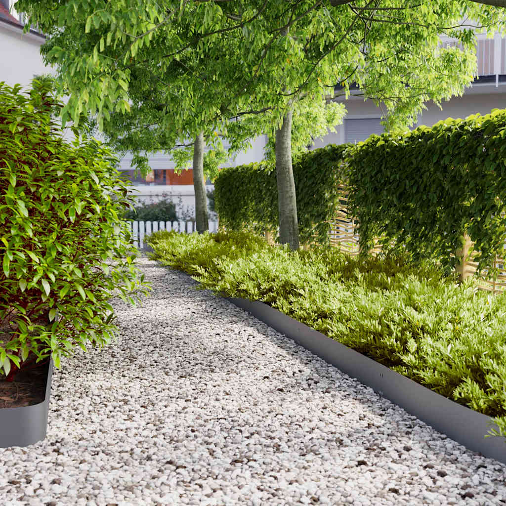 vidaXL Gazonranden 10 stuks 10x103 cm flexibel cortenstaal