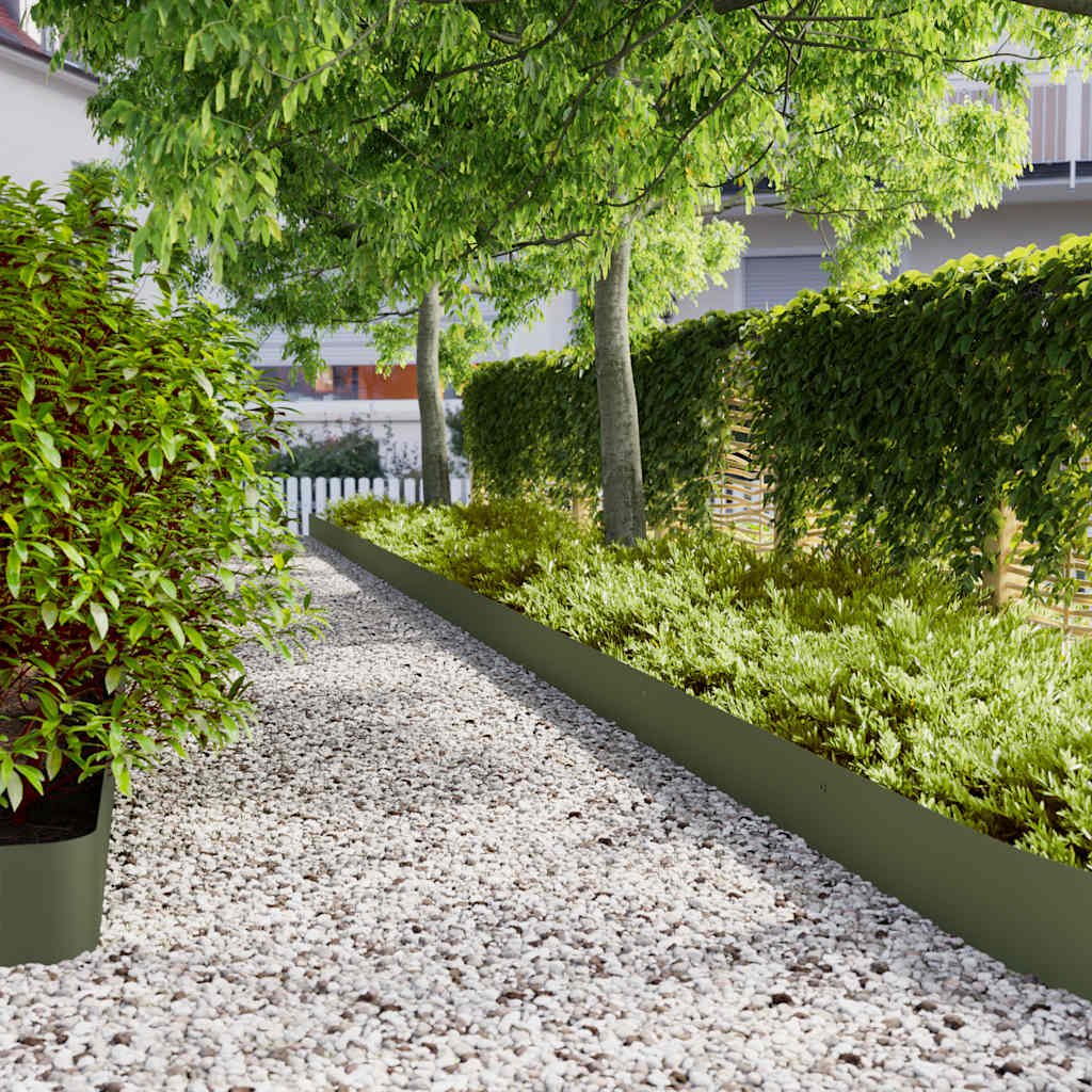 vidaXL Gazonranden 10 stuks 10x103 cm flexibel cortenstaal