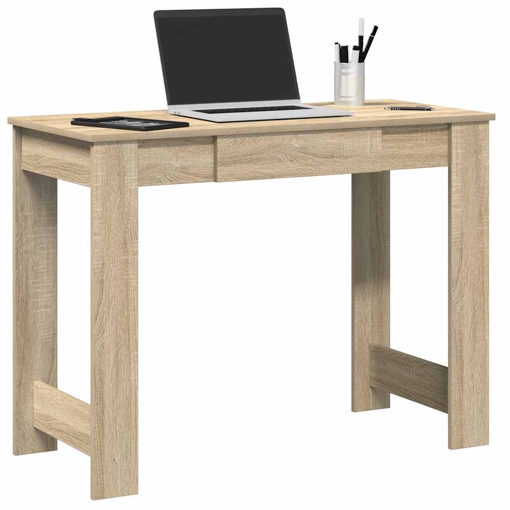 vidaXL Bureau 100x45x75 cm bewerkt hout wit