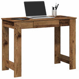 vidaXL Bureau 100x45x75 cm bewerkt hout wit