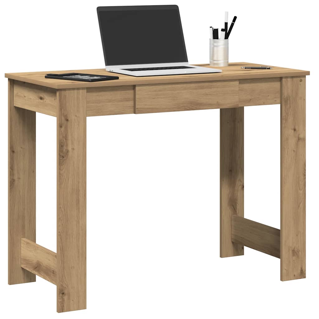 vidaXL Bureau 100x45x75 cm bewerkt hout wit