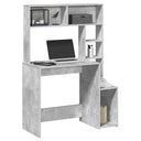 vidaXL Bureau met schappen 100x45x140 cm bewerkt hout wit