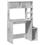 vidaXL Bureau met schappen 100x45x140 cm bewerkt hout wit