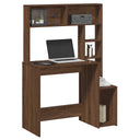 vidaXL Bureau met schappen 100x45x140 cm bewerkt hout wit