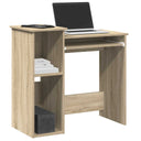 vidaXL Bureau met schappen 84x40x78 cm bewerkt hout wit