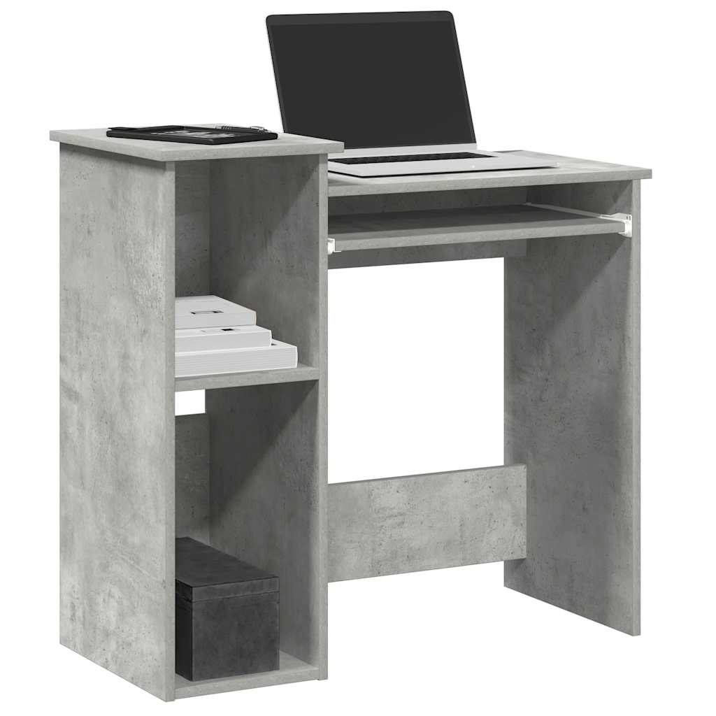 vidaXL Bureau met schappen 84x40x78 cm bewerkt hout wit