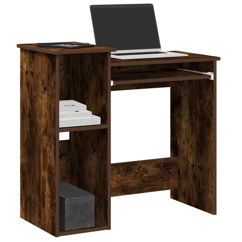 vidaXL Bureau met schappen 84x40x78 cm bewerkt hout wit