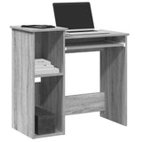 vidaXL Bureau met schappen 84x40x78 cm bewerkt hout wit
