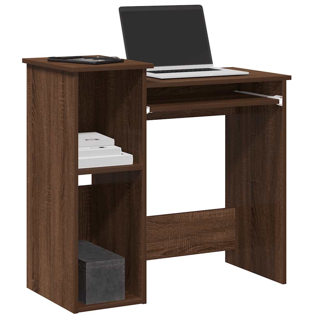 vidaXL Bureau met schappen 84x40x78 cm bewerkt hout wit