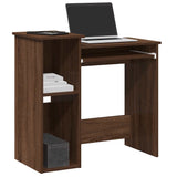 vidaXL Bureau met schappen 84x40x78 cm bewerkt hout wit
