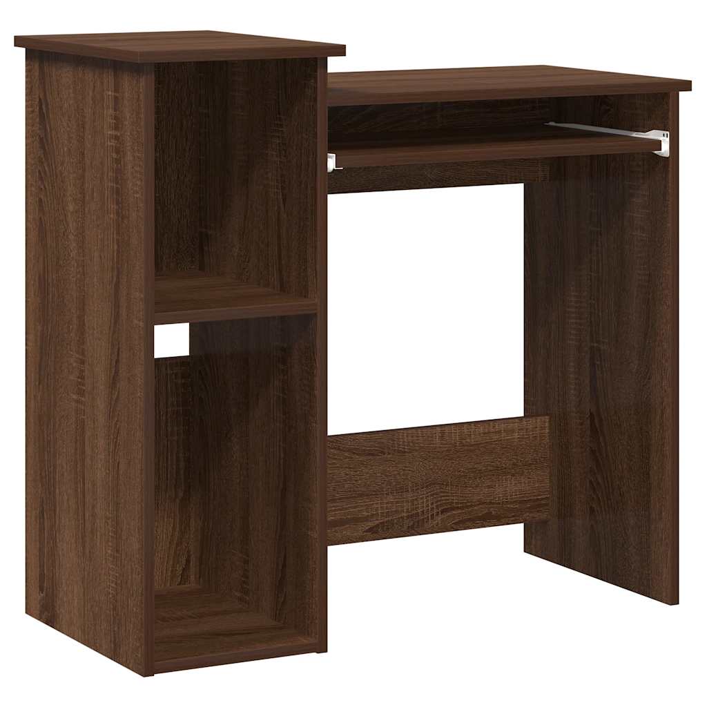 vidaXL Bureau met schappen 84x40x78 cm bewerkt hout wit